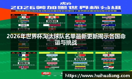 2026年世界杯淘汰球队名单最新更新揭示各国命运与挑战